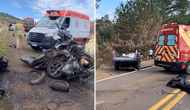 Picape parte ao meio em acidente na serra do Paraná; jovens são lançados para fora e morrem