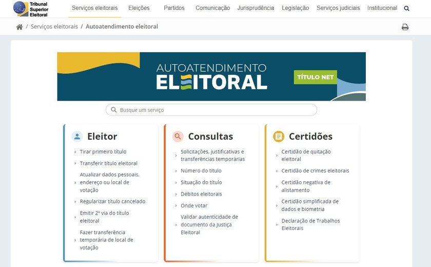 Justiça Eleitoral lança novo layout do Autoatendimento Eleitoral