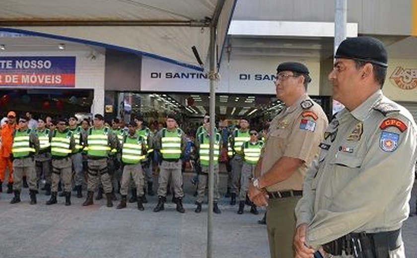 Polícia Militar inicia reforço do policiamento no Comércio da capital alagoana