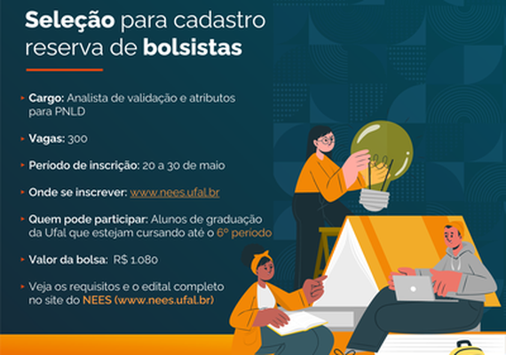 Nees abre editais com 600 vagas para seleção de bolsistas