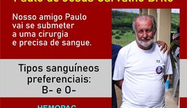 Paciente que vai passar por cirurgia em Maceió precisa de doação de sangue