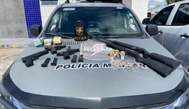 PM apreende armas e cerca de 30 mil reais no Tabuleiro dos Martins