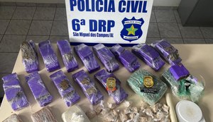 Polícia Civil prende dois traficantes com quase 20kg de drogas em São Miguel dos Campos