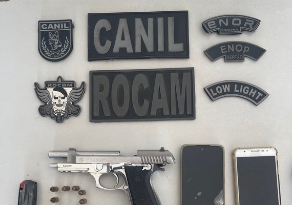 Em ações no Agreste, Maceió e Sertão, PM apreende cinco armas de fogo e prende suspeito