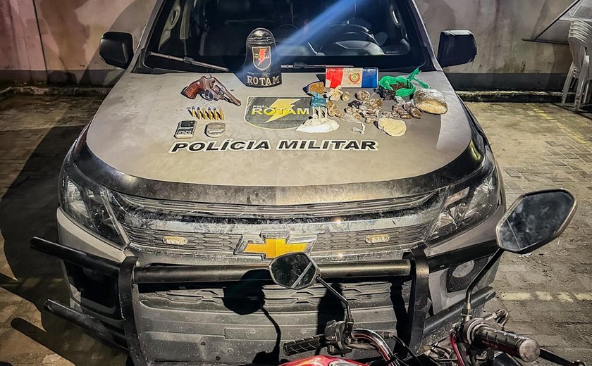 PM apreende arma e drogas com grupo criminoso que atuava no Ouro Preto