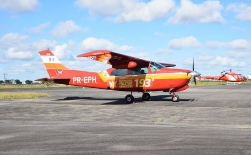 Avião chega a Alagoas para reforçar operacionalidade do Corpo de Bombeiros