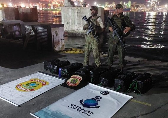 PF e Marinha apreendem mais de 200 kg de cocaína no Porto de Santos