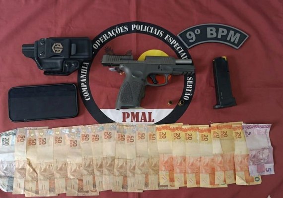 Homem é preso pela PM após efetuar disparos na ponte que liga Alagoas e Sergipe