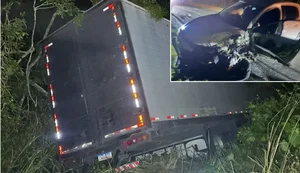 Colisão entre carro e caminhão é registrada na BR-316, entre Maceió e Satuba