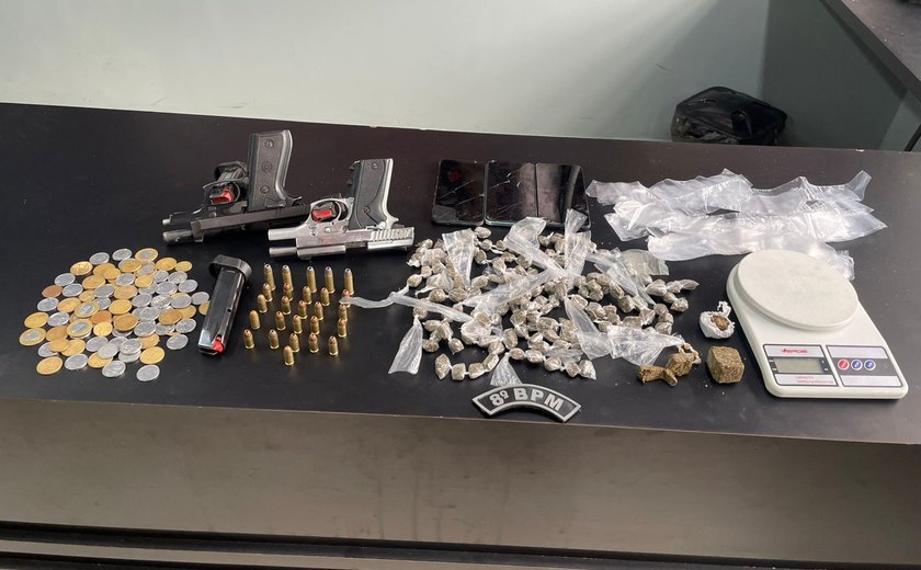 PM apreende armas e drogas durante ações em Maceió e Região Metropolitana