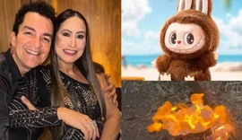 Esposa de Regis Danese 'culpa' boneco Labubu por incêndio
