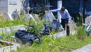 Defensoria encontra acúmulo de mato e outras irregularidades em vistoria no Cemitério São Luís