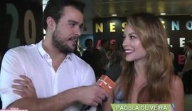 Paolla Oliveira fica constrangida ao ser entrevistada pelo ex: 'Satisfação revê-lo'