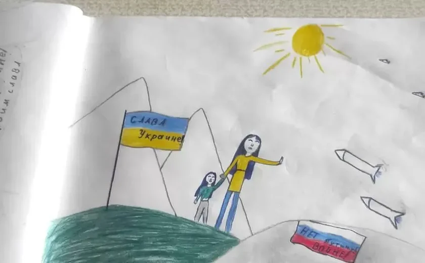 Pai de menina russa que fez desenho contra guerra é condenado a dois anos de prisão
