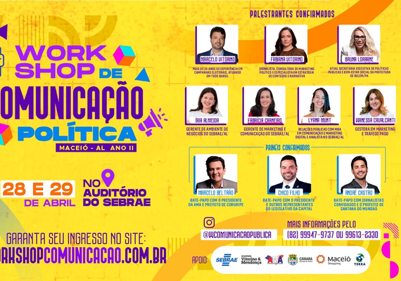 II edição do Workshop de Comunicação Política contará com palestra de uma das maiores referências do marketing político no Brasil