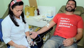 Campanha Junina do Hemoal distribui camisas para doadores de sangue