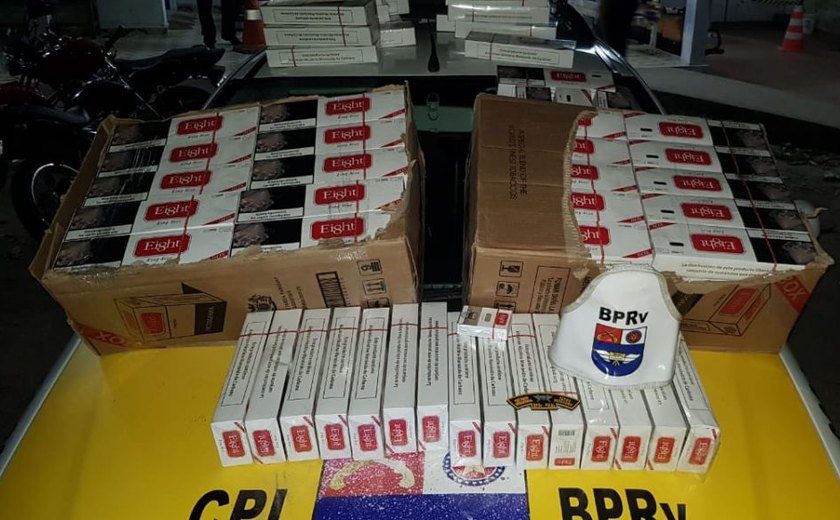 BPRv apreende carga de cigarros contrabandeados avaliada em R$ 90 mil