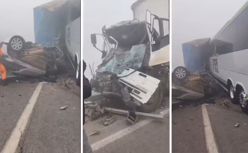 Acidente envolvendo ao menos 14 veículos deixa um morto e sete feridos na BR-262, na Grande BH