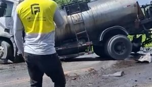 Vídeo: acidente envolvendo quatro veículos deixa feridos e trânsito lento na BR-424 entre Viçosa e Cajueiro