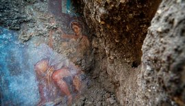 Descoberto em Pompeia afresco com cena da mitologia greco-romana