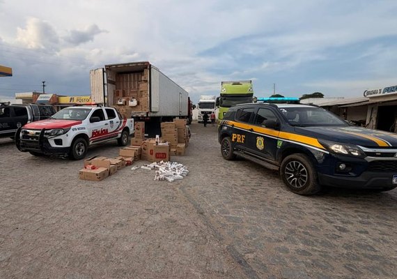 Carga de cigarros contrabandeados avaliada em R$ 1,5 milhão é apreendida na AL-220