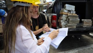 Ministério Público fiscaliza a incineração de 70 quilos de drogas