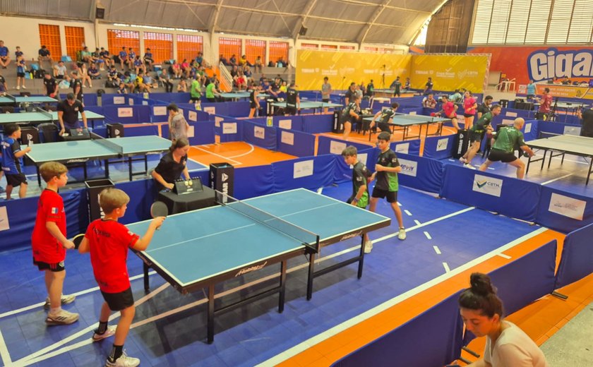 Alagoas conquista 17 medalhas nos dois primeiros dias da Copa Brasil Ouro de Tênis de Mesa.