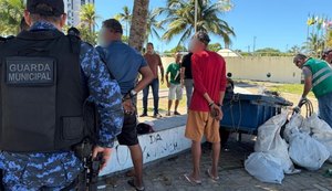 Guarda Municipal prende dois homens por receptação na orla de Jaraguá