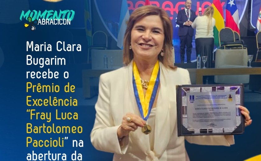Alagoana Maria Clara Bugarim recebe prêmio internacional de excelência em contabilidade