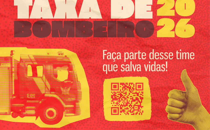 CBMAL divulga calendário da Taxa de Bombeiros 2026 nos municípios