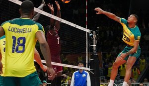 Brasil inicia Pré-Olímpico de vôlei masculino derrotando o Catar