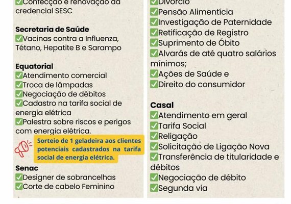 Após sucesso da estreia, Ação + Centro Novo retorna com mais de 30 serviços gratuitos