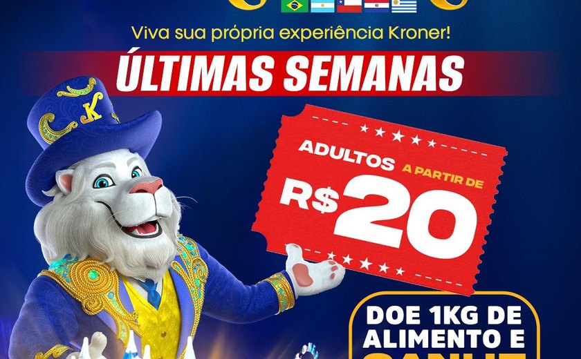 Internacional Circo Kroner lança Campanha Meia Solidária em Maceió nas últimas semanas da temporada