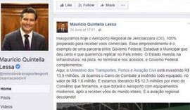 Ministro dos Transportes usa assessoria do ministério para cuidar de suas redes pessoais