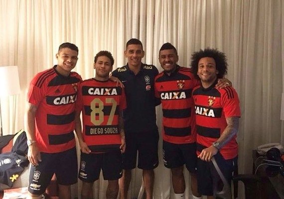 Diego Souza 'leva' Neymar, Thiago Silva, Paulinho e Marcelo para o Sport