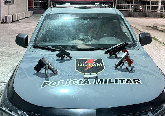 PM prende homem e apreende submetralhadora e pistolas caseiras em União dos Palmares