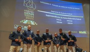 PRF em Alagoas recebe prêmio nacional por redução no índice de mortes no trânsito