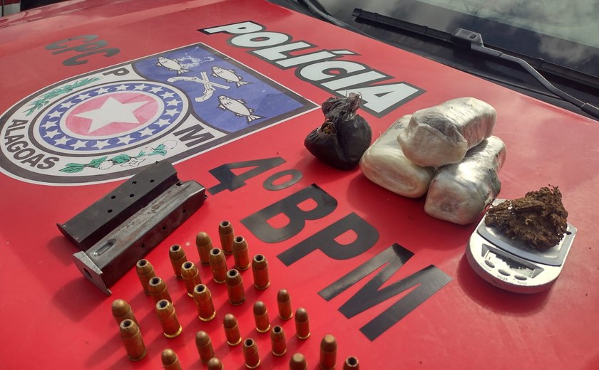 4º BPM apreende drogas e munições em Maceió