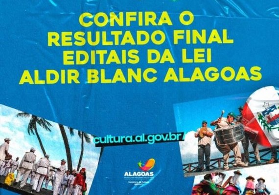 Cultura divulga resultado final de mais três editais da Lei Aldir Blanc