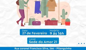 Instituto Amor 21 realiza Bazar do Amor neste sábado (27)