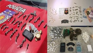 Polícia Militar registra apreensões de droga em Maceió e no interior