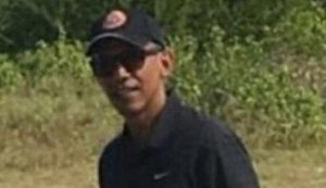 Obama é clicado de bermuda e boné durante férias no Caribe