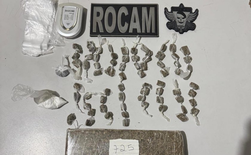 Polícia Militar apreende drogas e arma de fogo em ações no interior de Alagoas