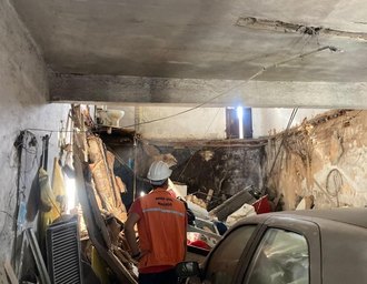 Prédio é interditado após laje de uma das unidades desabar no Prado