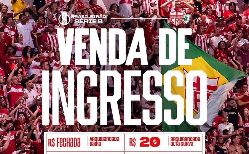 CRB anuncia preço dos ingressos para partida contra o América-MG