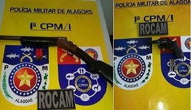 Polícia Militar apreende três armas de fogo durante o sábado em Alagoas