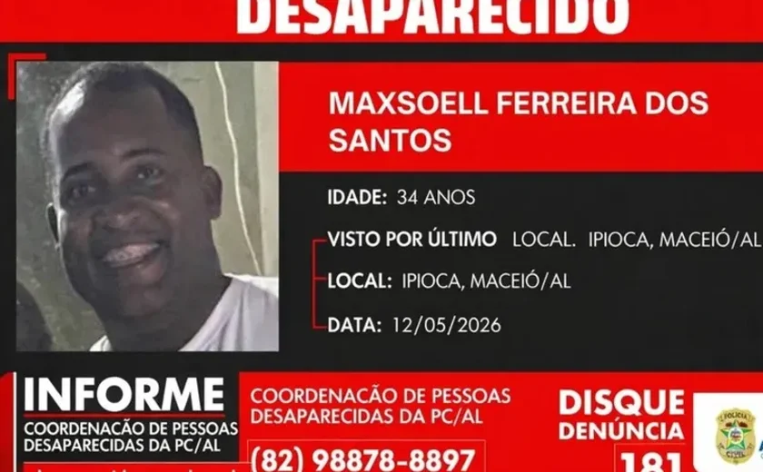 Polícia Civil investiga desaparecimento de homem em Maceió
