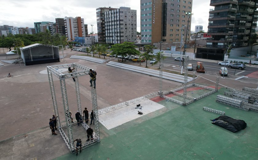 Praça Multieventos, em Maceió, deve receber 20  mil torcedores em cada jogo do Brasil
