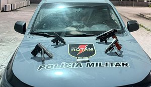 PM prende homem e apreende submetralhadora e pistolas caseiras em União dos Palmares