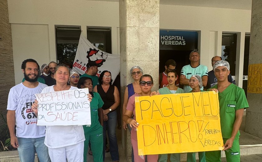 Com salários atrasados, servidores do Hospital Veredas entram em greve